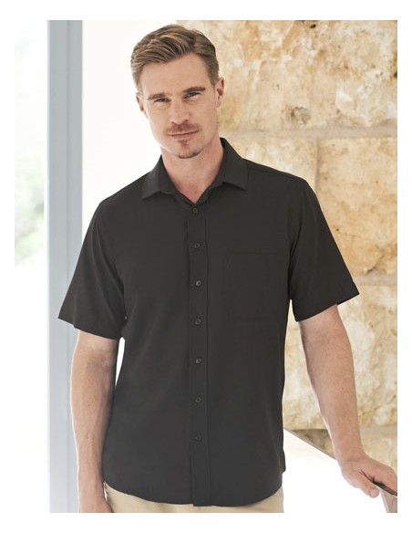 HEN-H595-Mens Wicking Short Sleeve Shirt 2
